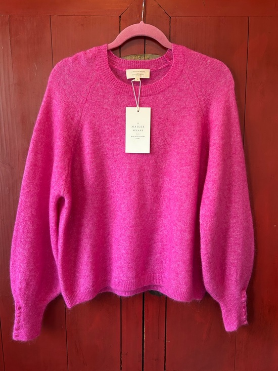 Sezane Sweaters - NWT Sezane Louise Jumper Mohair Wool Knit Sweater in Magnolia Pink Size Large